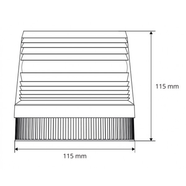 ΦΑΡΟΣ LED 24V - 115 Χ 115mm (ΠΟΡΤΟΚΑΛΙ/ΜΑΓΝΗΤΙΚΗ ΒΑΣΗ) AMiO - 1 ΤΕΜ.