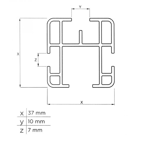 ΜΠΑΡΑ ΟΡΟΦΗΣ ΑΛΟΥΜΙΝΙΟΥ PROFESSIONAL M 125 cm ΓΙΑ ΕΠΑΓΓΕΛΜΑΤΙΚΑ ΟΧΗΜΑΤΑ ΜΕΝΑΒΟ - 1 ΤΕΜ.