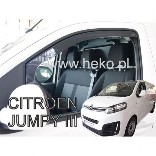 CITROEN JUMPY 3 / SPACETOURER / TOYOTA PROACE 2 / PEUGEOT EXPERT 3 / TRAVELLER 2016+ / OPEL VIVARO 3 2019+ ΖΕΥΓΑΡΙ ΑΝΕΜΟΘΡΑΥΣΤΕΣ VAN ΑΠΟ ΕΥΚΑΜΠΤΟ ΦΙΜΕ ΠΛΑΣΤΙΚΟ HEKO - 2 ΤΕΜ.