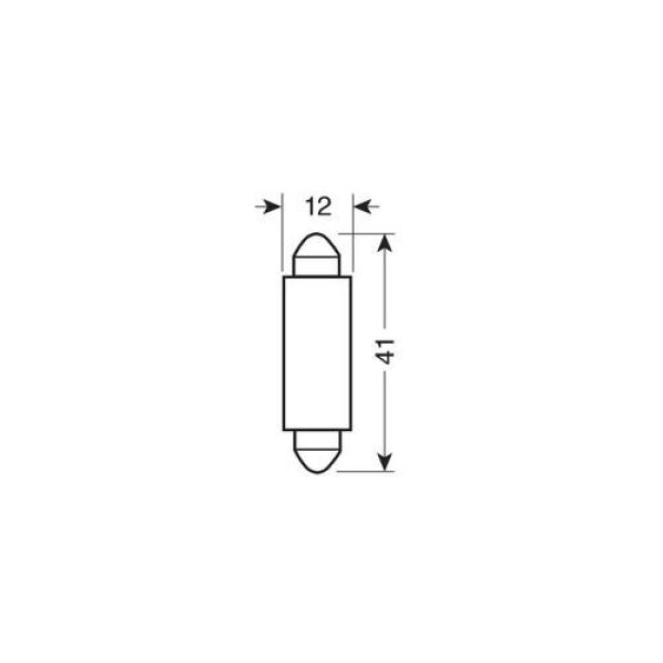 ΛΑΜΠΑΚΙ ΠΛΑΦΟΝΙΕΡΑΣ 9-32V 12x41mm 120lm ΛΕΥΚΟ MEGA-LED12 (ΔΙΠΛΗΣ ΠΟΛΙΚΟΤΗΤΑΣ) BLISTER 1ΤΕΜ.