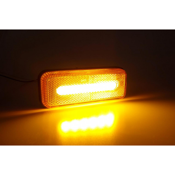 ΦΩΣ ΟΓΚΟΥ ΦΟΡΤΗΓΟΥ LED ΠΟΡΤΟΚΑΛΙ 10-30V 124x49x22mm ΑΔΙΑΒΡΟΧΟ OM-02-O AMIO 1ΤΕΜ.