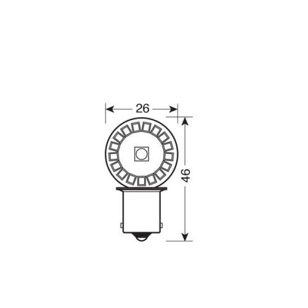 R5W 24V BA15s HYPER-LED18 ΠΟΡΤΟΚΑΛΙ 6SMDx3chips (ΜΟΝΟΠΟΛΙΚΟ-ΦΟΥΝΤΟΥΚΙ-) BLISTER 1ΤΕΜ.