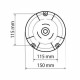 ΦΑΡΟΣ ΠΕΡΙΣΤΡΕΦΟΜΕΝΟΣ ΜΕ ΙΣΙΑ ΒΑΣΗ 8LED RL-14 9-32V 3 ΛΕΙΤΟΥΡΓΙΩΝ ΒΙΔΩΤΟΣ ΠΟΡΤΟΚΑΛΙ 110x75mm