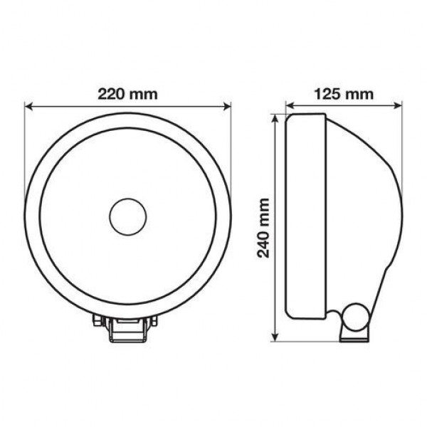 ΠΡΟΒΟΛΕΑΣ SATURN 9 INCH 12/24V-H7 ΚΑΡΦΙ ΜΕ LED ΘΕΣΕΩΣ ΣΤΡΟΓΓΥΛΟΣ 220mm 1ΤΕΜ.