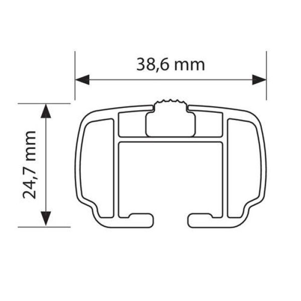 ΜΠΑΡΕΣ ΟΡΟΦΗΣ YURO (M) 120cm ΑΛΟΥΜΙΝΙΟΥ 2ΤΕΜ. ΜΕ ΚΛΕΙΔΑΡΙΕΣ ΓΙΑ ΟΧΗΜΑΤΑ ΜΕ STANDARD RAILING