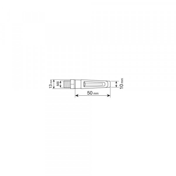 ΦΛΑΣ MOTO NAIL ΜΑΥΡΑ 12V COB LED M8 50x10mm  LAMPA  - 2 TEM.