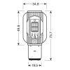 S2 9-32V 35/35W BA20d 2SMDx12chips 680lm (ΔΙΠΛΗΣ ΠΟΛΙΚΟΤΗΤΑΣ- CAN-BUS) MEGA LED 1ΤΕΜ. ΚΟΥΤΙ