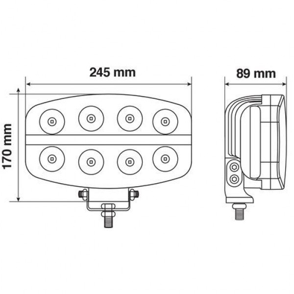 ΠΡΟΒΟΛΕΑΣ PLUTON NOVA 10-30V 18CREE LED 64W 6500lm ΚΑΡΦΙ ΜΕ NEON ΘΕΣΕΩΣ 245x170x89mm 1ΤΕΜ.