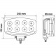 ΠΡΟΒΟΛΕΑΣ PLUTON NIX 10-30V 18CREE LED 64W 6500lm ΚΑΡΦΙ ΜΕ NEON ΘΕΣΕΩΣ 245x170x89mm 1ΤΕΜ.