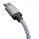 ΚΑΛΩΔΙΟ ΦΟΡΤΙΣΗΣ ΚΑΙ ΣΥΓΧΡΟΝΙΣΜΟΥ MICRO USB SUPER RESISTANT 100cm SILVER LINE