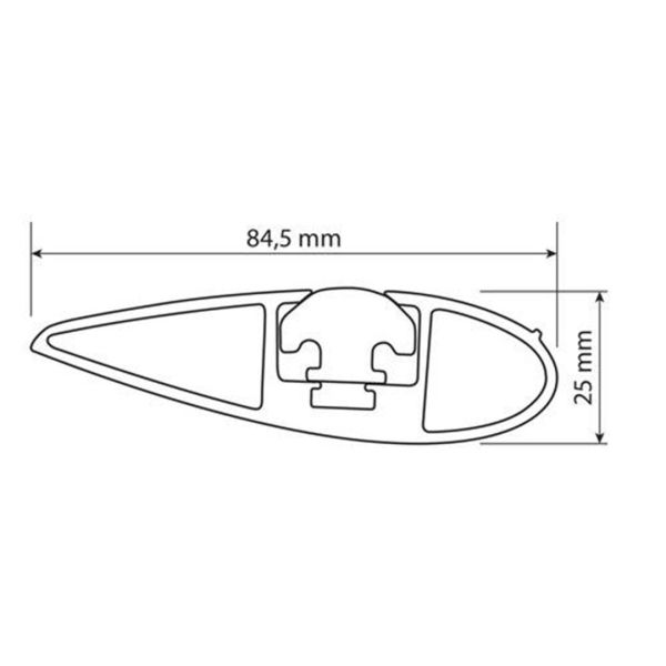 ΜΠΑΡΕΣ ΟΡΟΦΗΣ ΑΝΟΔΙΩΜΕΝΟΥ ΑΛΟΥΜΙΝΙΟΥ FLUSH BAR MIXED YAKIMA 95+100 cm (ΑΣΗΜΙ ΧΡΩΜΑ/ΜΕ ΚΛΕΙΔΑΡΙΕΣ) ΓΙΑ ΟΛΕΣ ΤΙΣ ΟΡΟΦΕΣ - 2 ΤΕΜ.