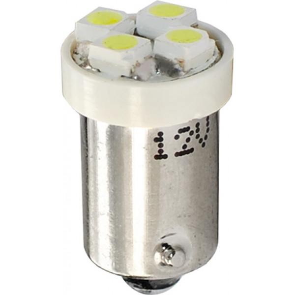 T4W 12V 0,96W BA9s (ΜΙΝΙΟΝ) LED 4xLED 3mm ΜΠΛΕ BLISTER 2ΤΕΜ. M-TECH