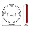 ΦΩΣ ΠΙΣΩ ΔΕΞΙ 12/24V DYNAMIC-O 140 mm ΜΕ 29 LED 3 ΧΡΗΣΕΙΣ ΘΕΣΕΩΣ/ΦΛΑΣ/STOP (ΚΟΚΚΙΝΟ/ΠΟΡΤΟΚΑΛΙ) - 1 ΤΕΜ.