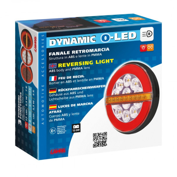 ΦΩΣ ΠΙΣΩ ΔΕΞΙ 12/24V DYNAMIC-O 140 mm ΜΕ 29 LED 3 ΧΡΗΣΕΙΣ ΘΕΣΕΩΣ/ΦΛΑΣ/STOP (ΚΟΚΚΙΝΟ/ΠΟΡΤΟΚΑΛΙ/ΛΕΥΚΟ) - 1 ΤΕΜ.