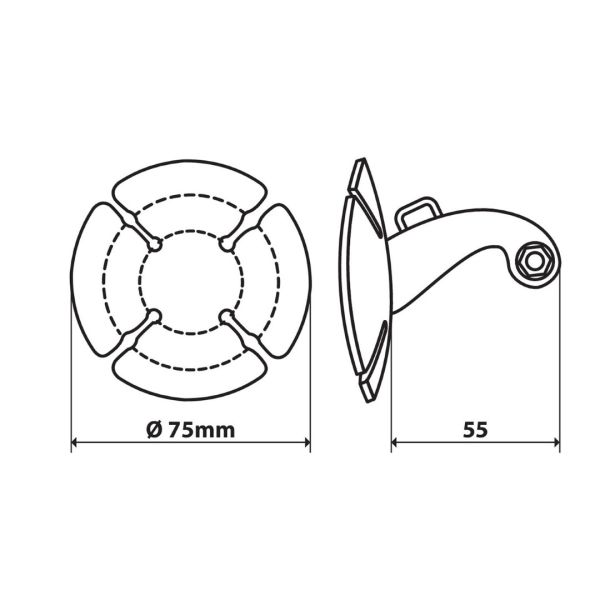 ΒΑΣΗ ΣΤΗΡΙΞΗΣ ACTION CAMERA ΓΙΑ ΚΡΑΝΟΣ Η ΖΕΛΑΤΙΝΗ (ΤΖΑΜΙ) ΜΟΤΟΣΥΚΛΕΤΑΣ ΜΕ ΑΥΤΟΚΟΛΛΗΤΟ 3M