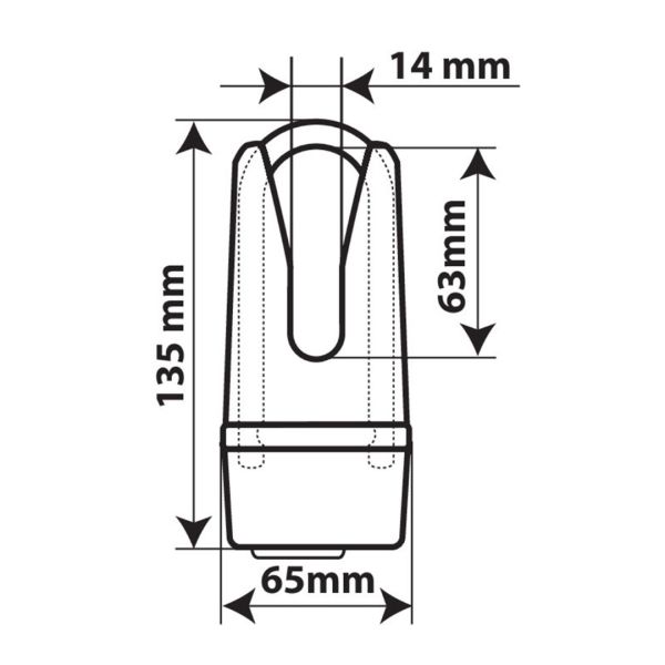 ΑΝΤΙΚΛΕΠΤΙΚΟ ΛΟΥΚΕΤΟ ΔΙΣΚΟΦΡΕΝΟΥ CLOW XS ΓΙΑ MOTO (135 Χ 65mm - Φ 11mm)