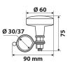 ΤΕΜΠΕΛΗΣ ΤΙΜΟΝΙΟΥ SPINNY RING 60mm ΓΙΑ ΤΙΜΟΝΙΑ 30-37mm (ΜΑΥΡΟ/ΚΟΚΚΙΝΗ ΡΙΓΑ)