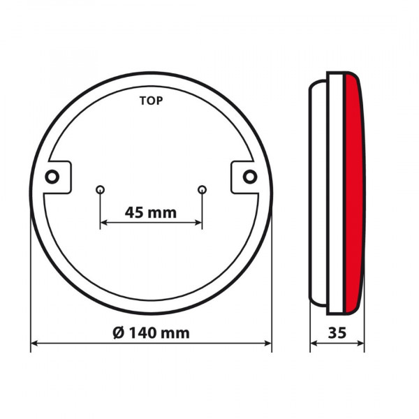 ΦΩΣ ΠΙΣΩ ΑΡΙΣΤΕΡΟ 12/24V DYNAMIC-O 140 mm ΜΕ 29 LED 3 ΧΡΗΣΕΙΣ ΘΕΣΕΩΣ/ΦΛΑΣ/STOP (ΚΟΚΚΙΝΟ/ΠΟΡΤΟΚΑΛΙ/ΛΕΥΚΟ) - 1 ΤΕΜ.