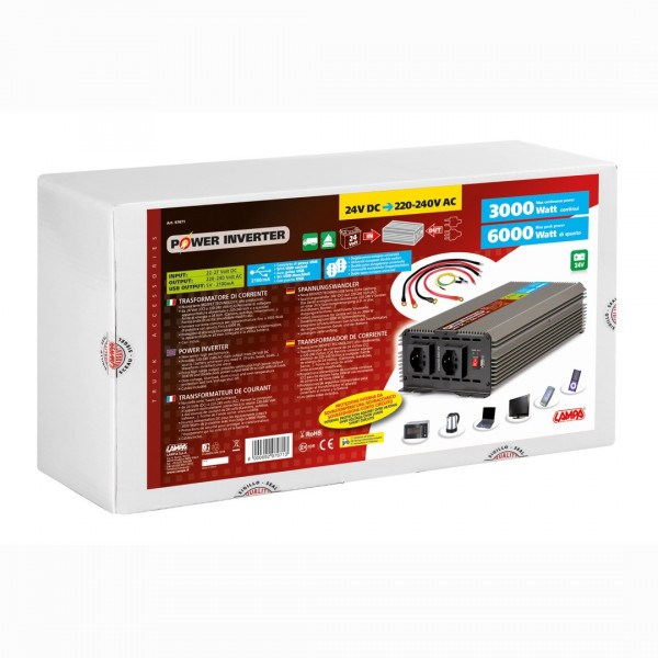 INVERTER 24V/220-240W max3000-peak6000W