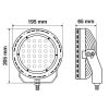 ΠΡΟΒΟΛΕΑΣ BEXTAR 10-30V 62 LED 73W 6.500Κ 6080lm ΚΑΡΦΙ ΜΕ NEON ΘΕΣΕΩΣ ΣΤΡΟΓΓΥΛΟΣ (195x205x65 mm) -1ΤΕΜ.