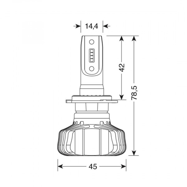 H7 9-32V 6.500K 4.500lm 40W PX26d HALO LED SERIE 5 BLASTER 8LED SEOUL 2ΤΕΜ. LED KIT