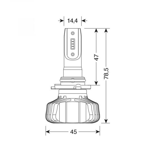 H10/HB3 9005 9-32V 6.500K 4.500lm 40W P20d HALO LED SERIE 5 BLASTER 8LED SEOUL 2ΤΕΜ. LED KIT