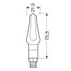 ΦΛΑΣ ΜΟΤΟ ZEPHYR ΜΑΥΡΑ 12V SMD LED 72,5x21,5mm 2ΤΕΜ.