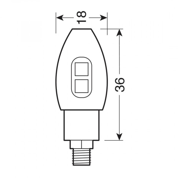 ΦΛΑΣ ΜΟΤΟ VOLT ΜΑΥΡΑ ΑΠΟ ΑΛΟΥΜΙΝΙΟ 12V SMD LED (36x18 mm) -2ΤΕΜ.