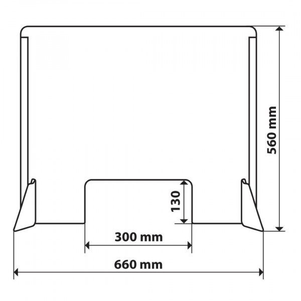 ΠΡΟΣΤΑΤΕΥΤΙΚΟ ΔΙΑΧΩΡΙΣΤΙΚΟ ΤΖΑΜΙ PLEXIGLASS 3mm 66x56cm ΜΕ ΤΡΥΠΑ ΚΑΙ ΒΑΣΕΙΣ ΣΤΗΡΙΞΗΣ ΑΛΟΥΜΙΝΙΟΥ