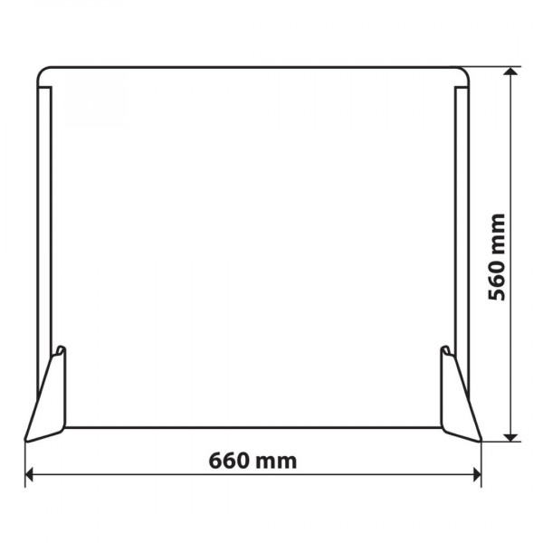 ΠΡΟΣΤΑΤΕΥΤΙΚΟ ΔΙΑΧΩΡΙΣΤΙΚΟ ΤΖΑΜΙ PLEXIGLASS 3mm 66x56cm ΚΑΙ ΒΑΣΕΙΣ ΣΤΗΡΙΞΗΣ ΑΛΟΥΜΙΝΙΟΥ