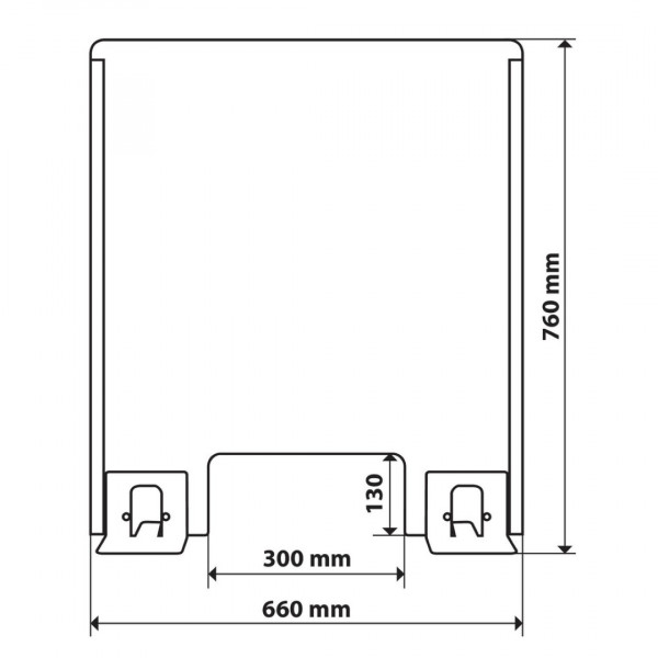 ΠΡΟΣΤΑΤΕΥΤΙΚΟ ΔΙΑΧΩΡΙΣΤΙΚΟ ΤΖΑΜΙ PLEXIGLASS 3mm 66x76cm ΜΕ ΤΡΥΠΑ ΚΑΙ ΒΑΣΕΙΣ ΣΤΗΡΙΞΗΣ ΑΛΟΥΜΙΝΙΟΥ