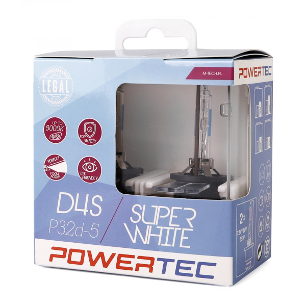 D4S 12V 34W PK32d-5 5.000K POWERTEC SUPER WHITE 2ΤΕΜ. M-TECH