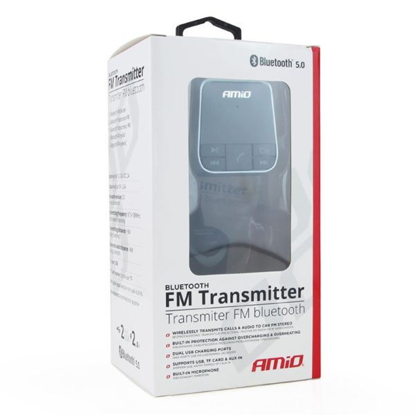 FM TRANSMITTER ΑΝΑΜΕΤΑΔΟΤΗΣ ΑΝΑΠΤΗΡΑ BT-01 12/24V ΜΕ ΦΟΡΤΙΣΤΗ USB 2,4A AMiO - 1 ΤΕΜ.