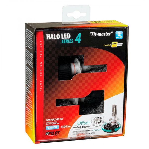 H7 9-32V 6.500K 4.500lm 50W PX26d HALO LED SERIE 4 FIT-MASTER 8LED ZES CHIPS 2ΤΕΜ. LED KIT