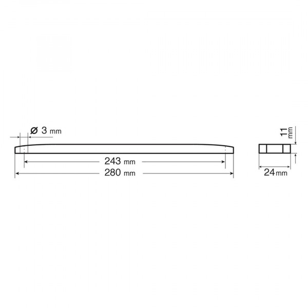 ΦΩΣ ΟΓΚΟΥ ΦΟΡΤΗΓΟΥ 12LED ΚΟΚΚΙΝΟ SMD 24V 280x24x11mm 20ΤΕΜ.