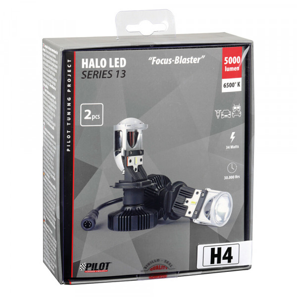 H4 9>32V 6.500K 5.000lm 34W P43t FOCUS-BLASTER HALO LED SERIES 13 G-XP SPECIAL CHIPS LED KIT 2ΤΕΜ.