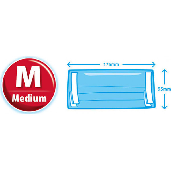 ΜΑΣΚΑ ΠΡΟΣΤΑΤΕΥΤΙΚΗ ΧΕΙΡΟΥΡΓΙΚΟΥ ΤΥΠΟΥ ΜΙΑΣ ΧΡΗΣΗΣ ΜΕΓΑ MEDIUM 5ΤΕΜ.