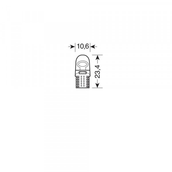 T10 24-32V W2,1x9,5d 80lm 2COB LED ΛΕΥΚΟ (ΚΑΡΦΩΤΟ) 2ΤΕΜ.