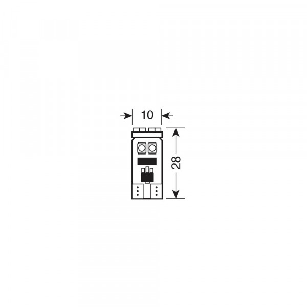 T10 24V W2,1x9,5d 10x28mm 55lm 8SMDx3chips LED ΛΕΥΚΟ (ΚΑΡΦΩΤΟ/ CAN-BUS / ΔΙΠΛΗΣ ΠΟΛΙΚΟΤΗΤΑΣ) 20ΤΕΜ.