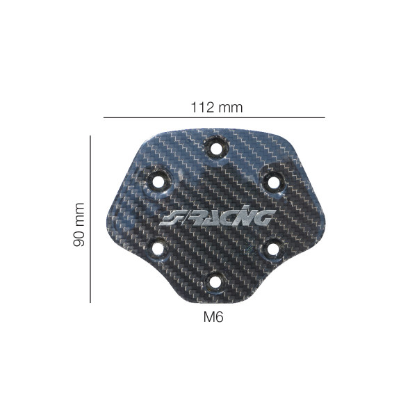 ΚΑΠΑΚΙ ΚΑΤΑΡΓΗΣΗΣ ΚΟΡΝΑΣ REAL CARBON 90x112mm ΓΙΑ ΤΙΜΟΝΙΑ 6ΤΡΥΠΑ ΑΓΩΝΙΣΤΙΚΟΥ ΤΥΠΟΥ