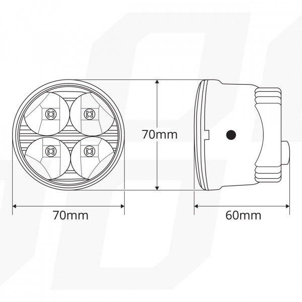 ΦΩΤΑ ΗΜΕΡΑΣ DRL 12/24V 11,16W 8xSMD LED 800lm DRL 510HP ΣΤΡΟΓΓΥΛΟΙ 70mm 2ΤΕΜ