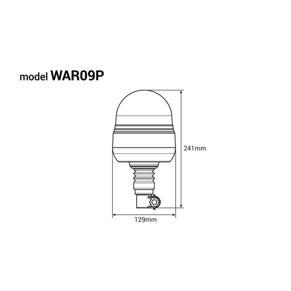 ΦΑΡΟΣ ΠΕΡΙΣΤΡΕΦΟΜΕΝΟΣ W02P 12/24V 39SMD LED ΕΛΑΣΤΙΚΟΣ ΒΙΔΩΤΟΣ ΠΟΡΤΟΚΑΛΙ 129x241mm