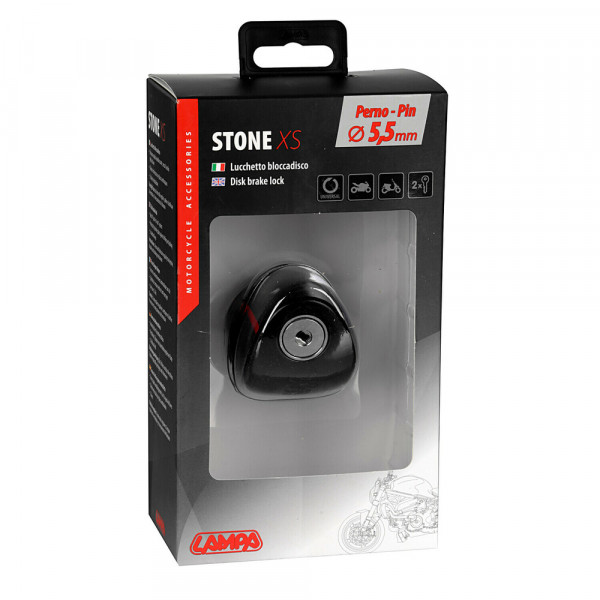 ΑΝΤΙΚΛΕΠΤΙΚΟ ΔΙΣΚΟΦΡΕΝΟΥ STONE XS ΜΑΥΡΟ 5,5mm (2 ΚΛΕΙΔΙΑ) LAMPA - 1 ΤΕΜ