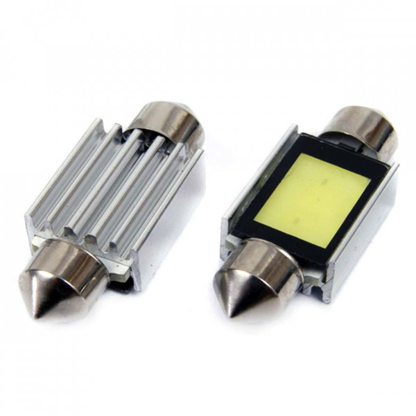 ΛΑΜΠΑΚΙΑ ΠΛΑΦΟΝΙΕΡΑΣ 36mm 12V 5.600K COB LED CAN-BUS AMIO - 2 ΤΕΜ.