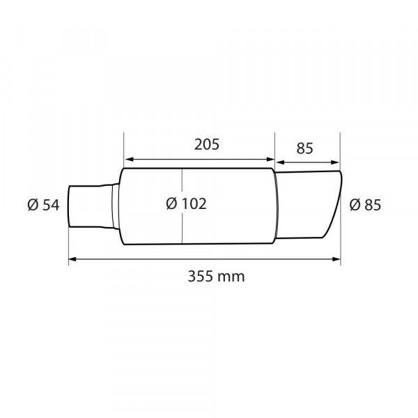 ΚΑΖΑΝΙ ΑΠΟ ΑΝΟΞΕΙΔΩΤΟ ΑΤΣΑΛΙ (201) INOX MU-3 Φ54 ΜΗΚΟΣ: 355mm LAMPA - 1 TEM.