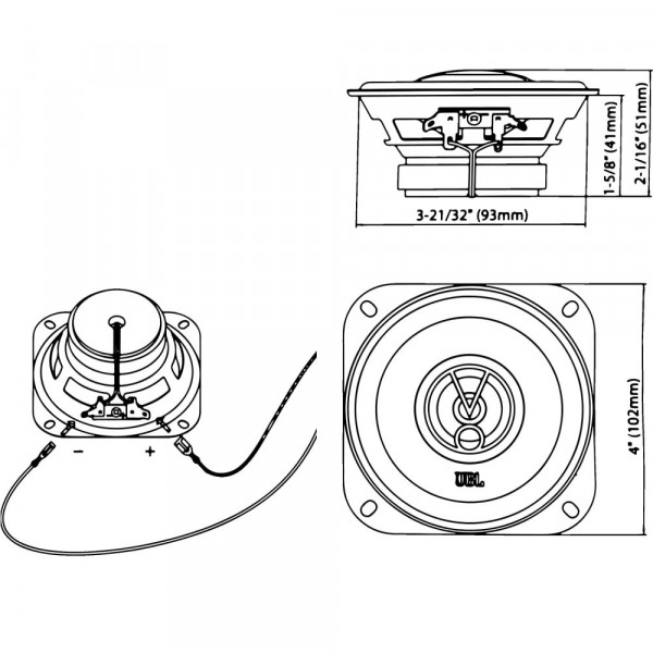 ΗΧΕΙΑ JBL STAGE1 41F 4 ΙΝΤΣΕΣ 102mm 2 ΔΡΟΜΩΝ / 25W RMS/ 125W peak  2ΤΕΜ.