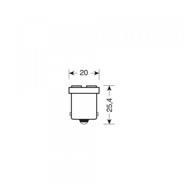 P21W BA15s 24V 4SMDx1CHIP LED 20lm ΜΠΛΕ ΚΟΥΤΙ LAMPA - 20 ΤΕΜ.