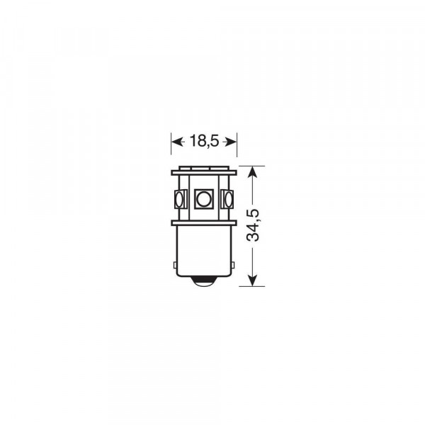 P21W BA15s 24/28V 8SMDx1CHIP LED 120lm ΛΕΥΚΟ ΚΟΥΤΙ LAMPA - 20 ΤΕΜ.