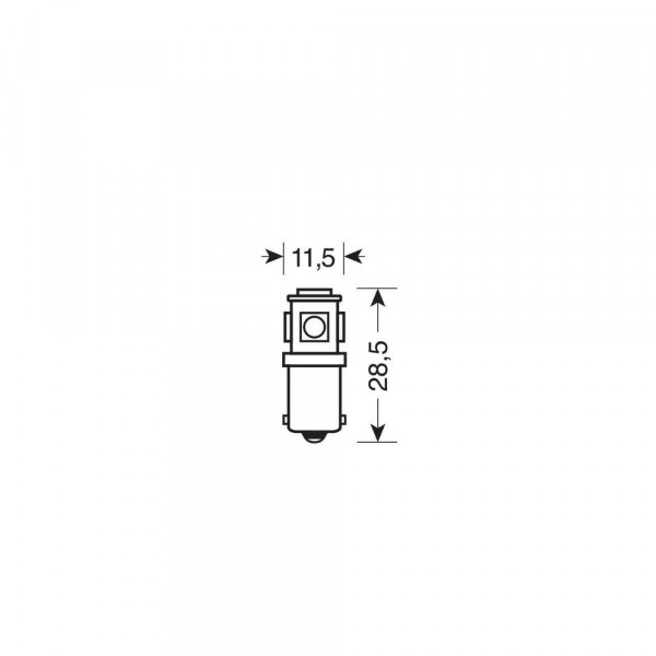 T4W BA9s 24/28V 5SMDx1CHIP LED 35lm ΚΟΚΚΙΝΟ ΚΟΥΤΙ LAMPA - 20 ΤΕΜ.