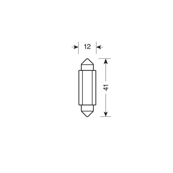 ΛΑΜΠΑΚΙΑ ΠΛΑΦΟΝΙΕΡΑΣ 9&gt;32V SV28,5-8 2SMDx1CHIP LED 120lm CAN-BUS 12x41mm ΛΕΥΚΟ ΚΟΥΤΙ LAMPA - 20 ΤΕΜ.